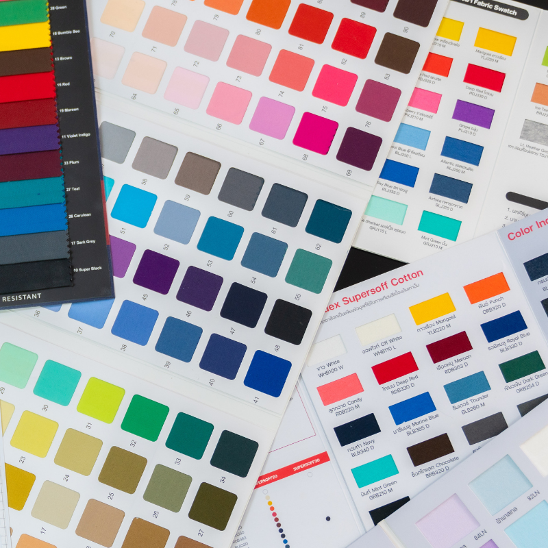 เนื้อผ้าและชาร์ทสี